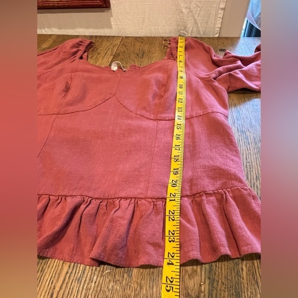 ADDITION ELLE – Haut rose brique à volants – Taille 2X - Picture 5 of 8